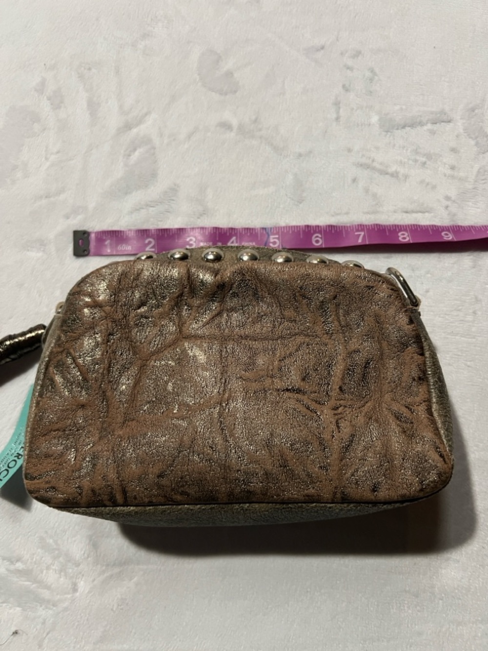 Leatherock Distressed Brown Hobo Crossbody Bag rustic luxe festival ready - Picture 9 of 10